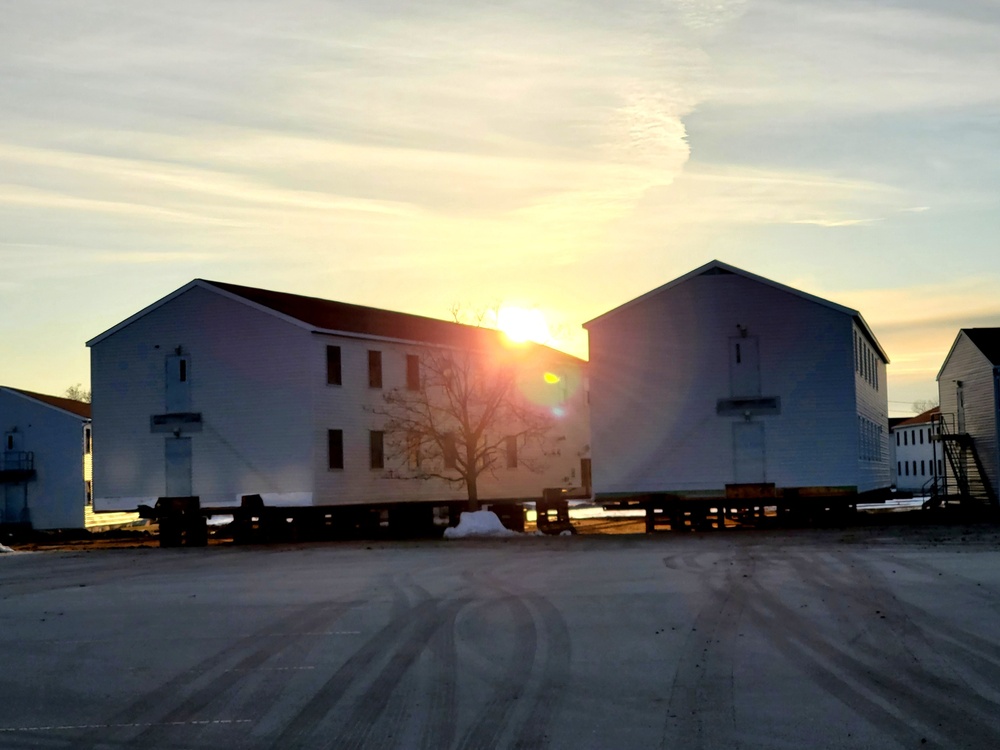 History made: Contractor moves first two World War II-era barracks at Fort McCoy