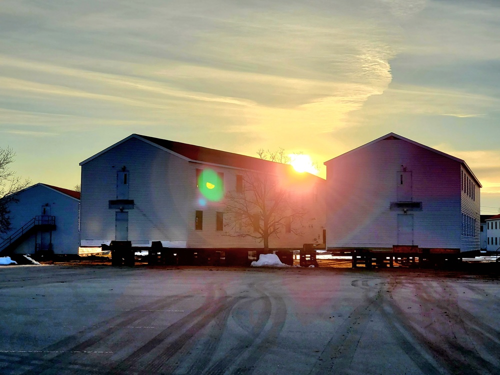 History made: Contractor moves first two World War II-era barracks at Fort McCoy