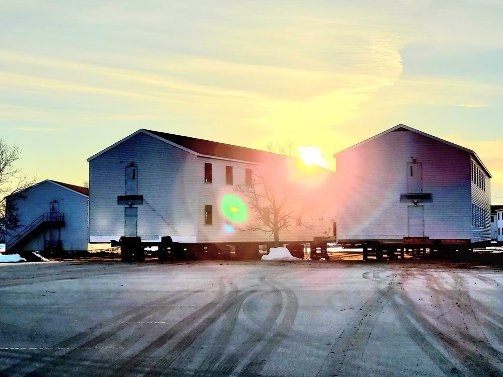 History made: Contractor moves first two World War II-era barracks at Fort McCoy