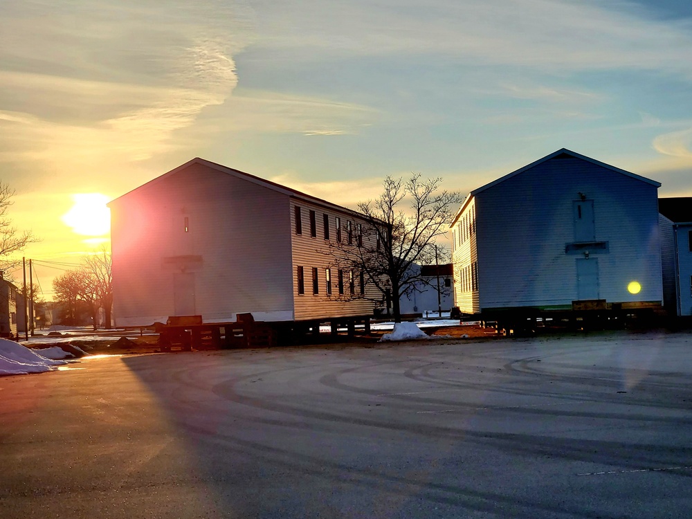 History made: Contractor moves first two World War II-era barracks at Fort McCoy