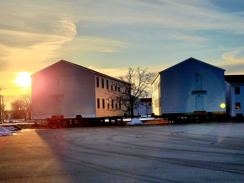 History made: Contractor moves first two World War II-era barracks at Fort McCoy