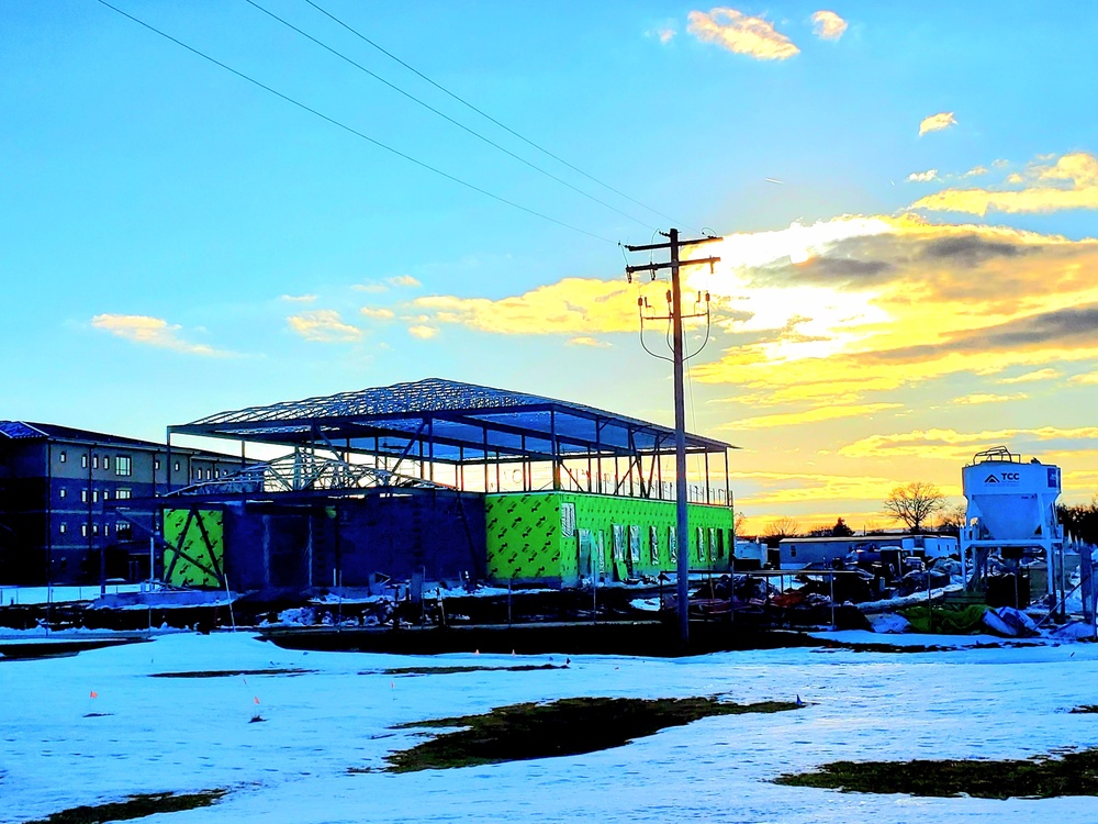 March 2023 construction operations of $11.96 million transient training brigade headquarters at Fort McCoy