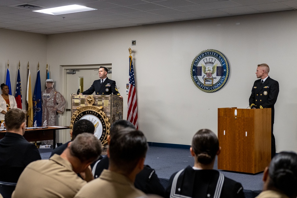 Navy Recruiting Orientation Unit Hosts Bakarian Award Winners