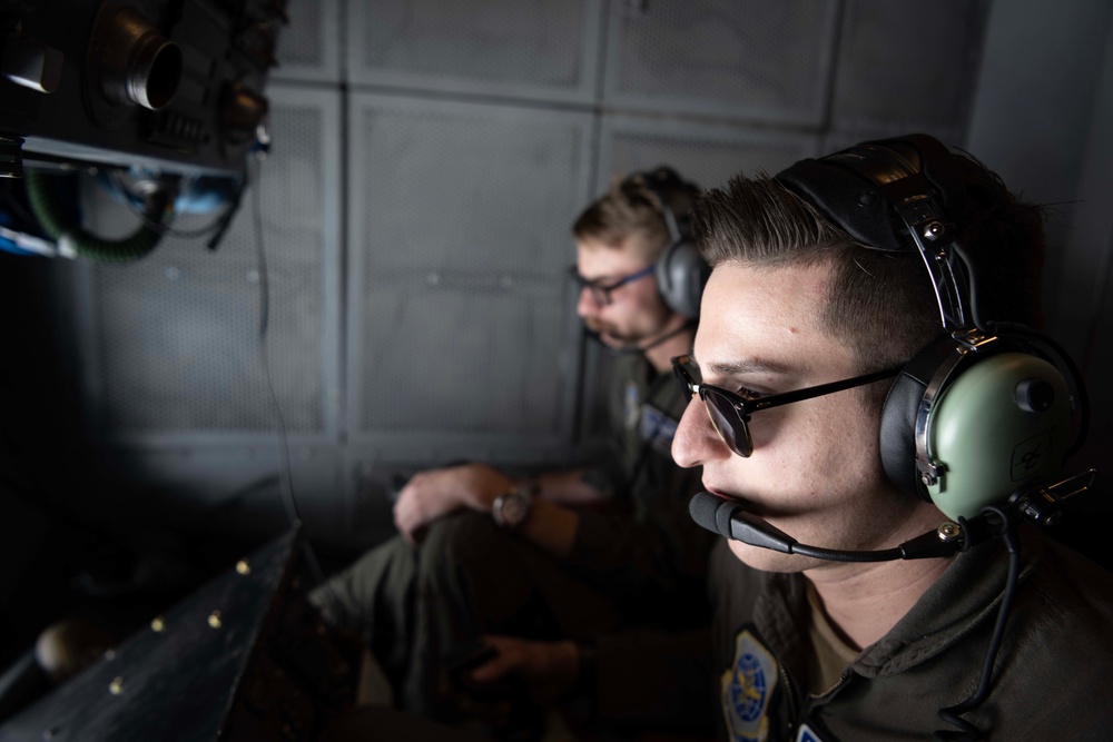 Unique formation refueling over Indo-Pacific