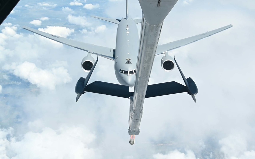 Unique formation refueling over Indo-Pacific