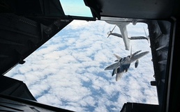 Unique formation refueling over Indo-Pacific