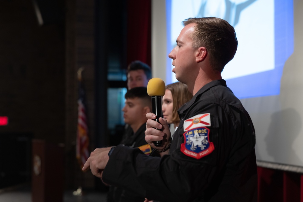 USAF F-35A Lightning II Demonstration Team visits Kofa High School