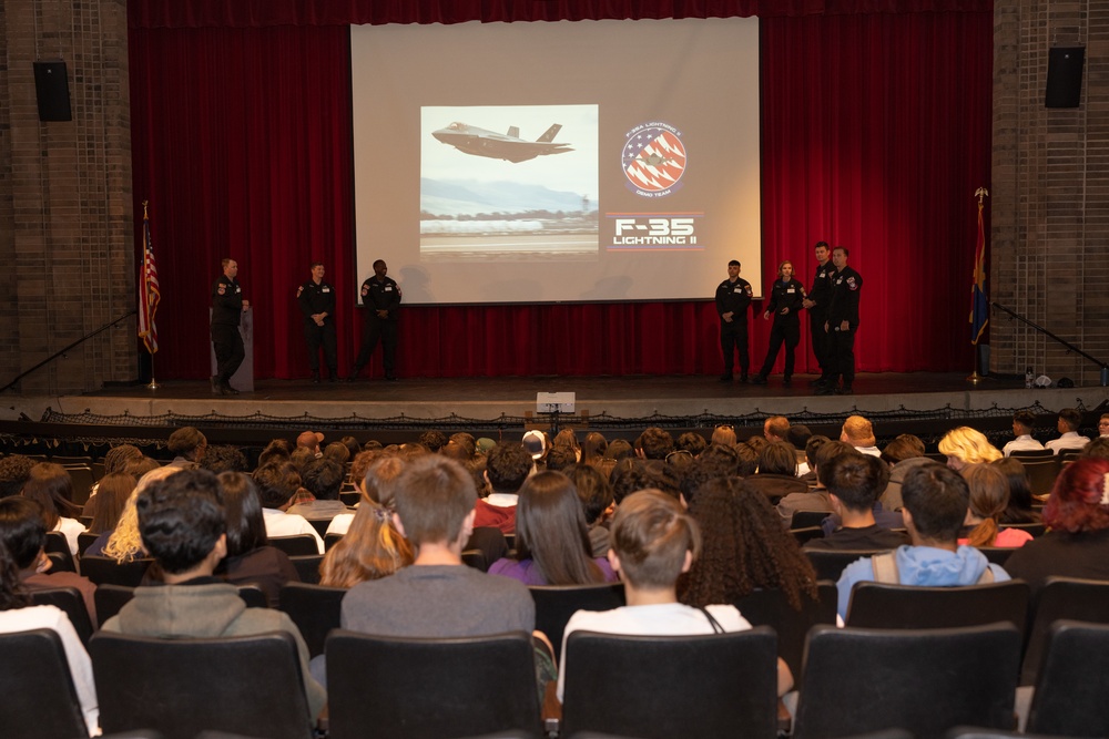 USAF F-35A Lightning II Demonstration Team visits Kofa High School