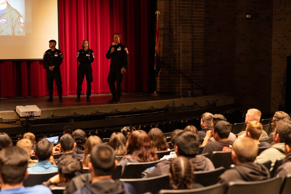 USAF F-35A Lightning II Demonstration Team visits Kofa High School