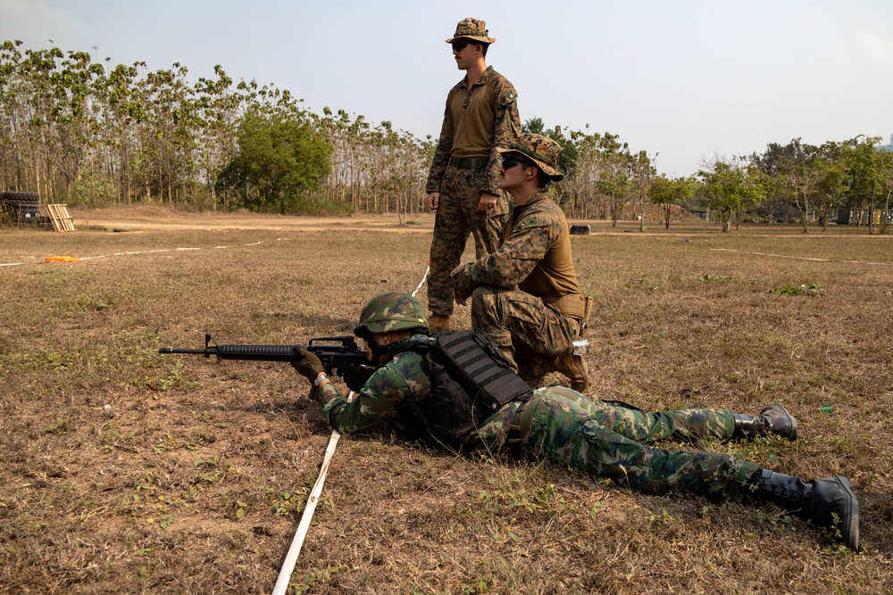 Cobra Gold 23 | U.S. Marines conduct marksmanship training with Royal Thai Marines