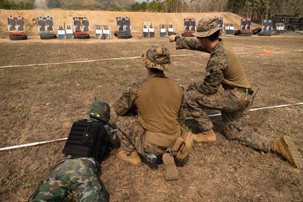 Cobra Gold 23 | U.S. Marines conduct marksmanship training with Royal Thai Marines