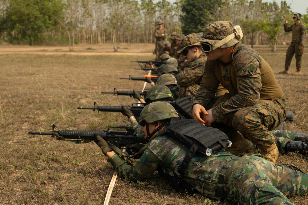 Cobra Gold 23 | U.S. Marines conduct marksmanship training with Royal Thai Marines