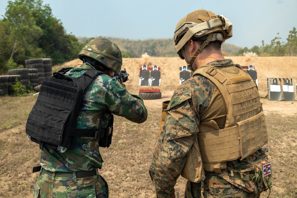 Cobra Gold 23 | U.S. Marines conduct marksmanship training with Royal Thai Marines