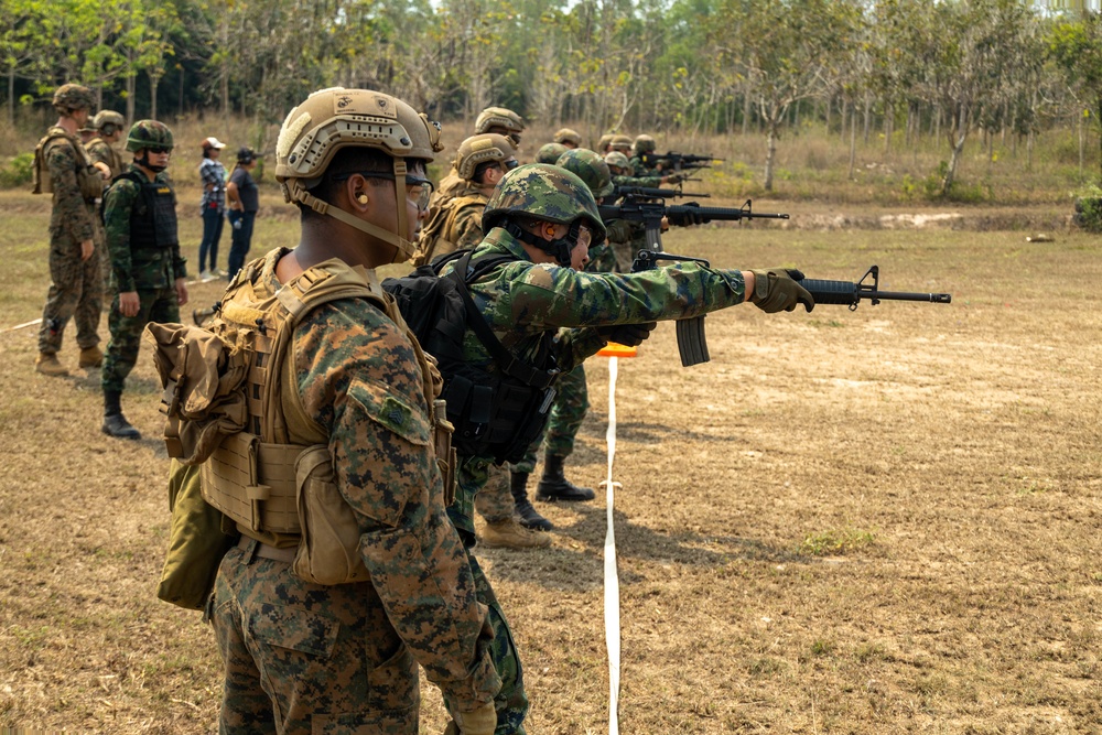 Cobra Gold 23 | U.S. Marines conduct marksmanship training with Royal Thai Marines