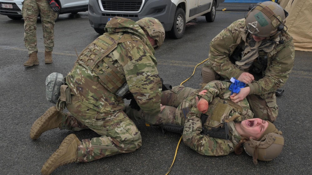 435th CRS practice life-saving skills during Agile Bison 23-1