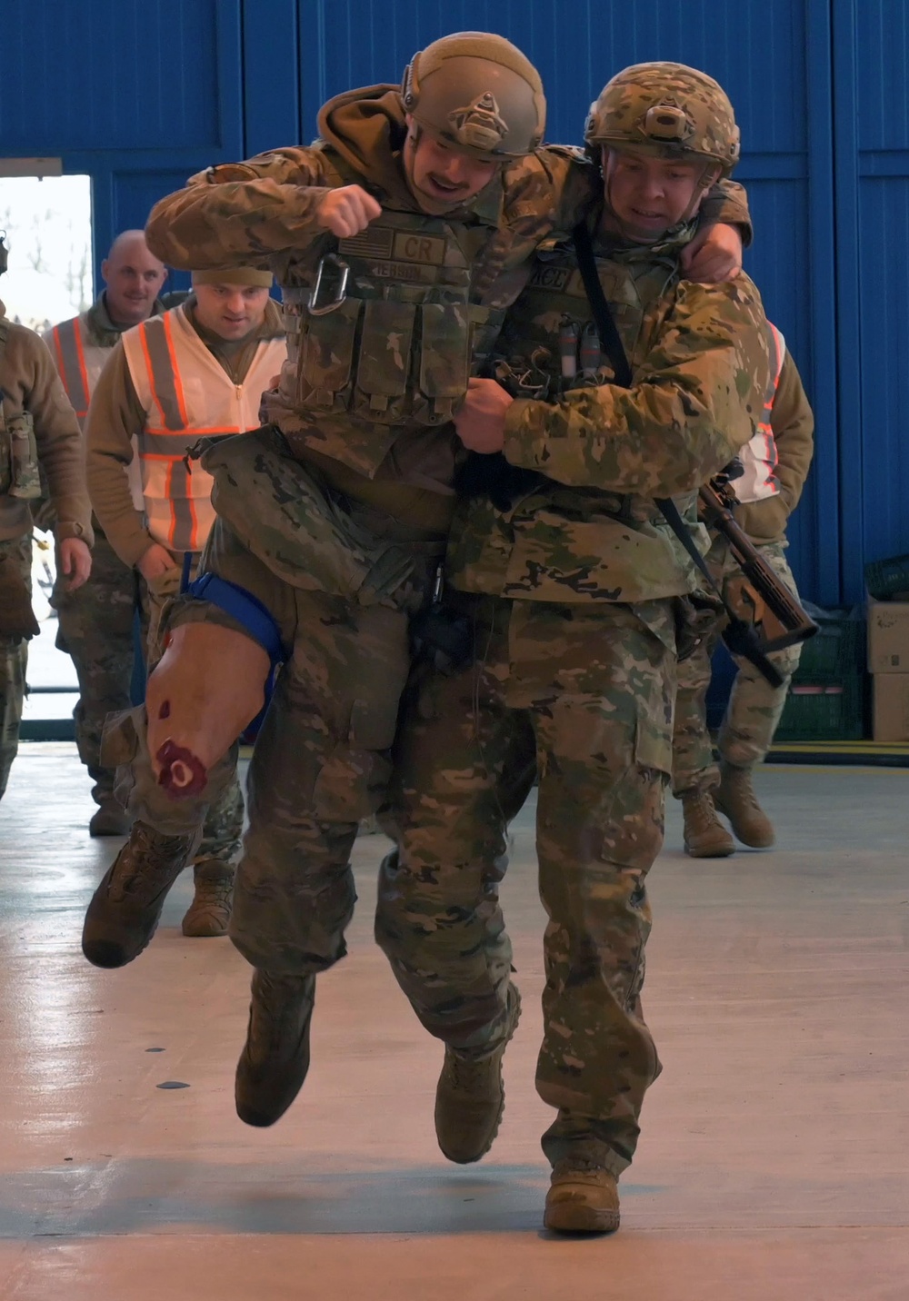 435th CRS practice life-saving skills during Agile Bison 23-1