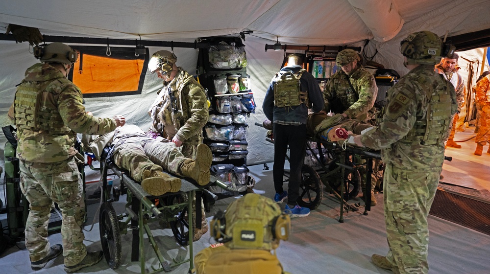 435th CRS practice life-saving skills during Agile Bison 23-1