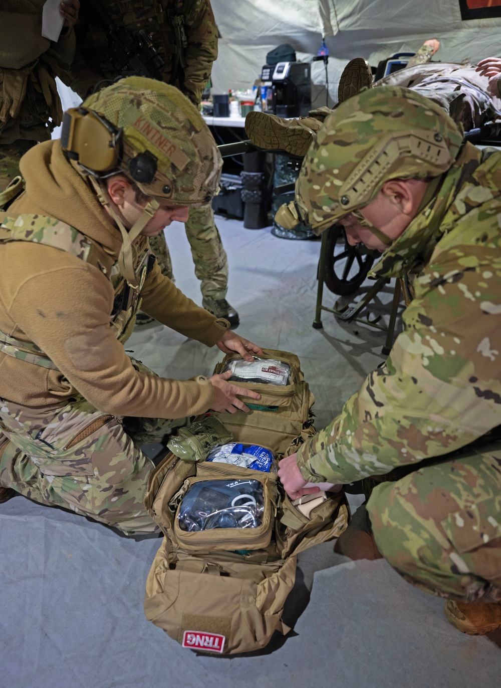 435th CRS practice life-saving skills during Agile Bison 23-1