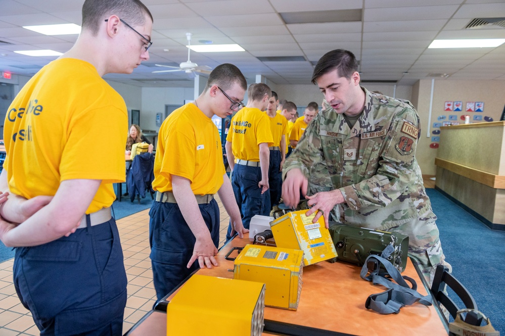 Mountaineer Challenge Academy cadets tour 167th Airlift Wing