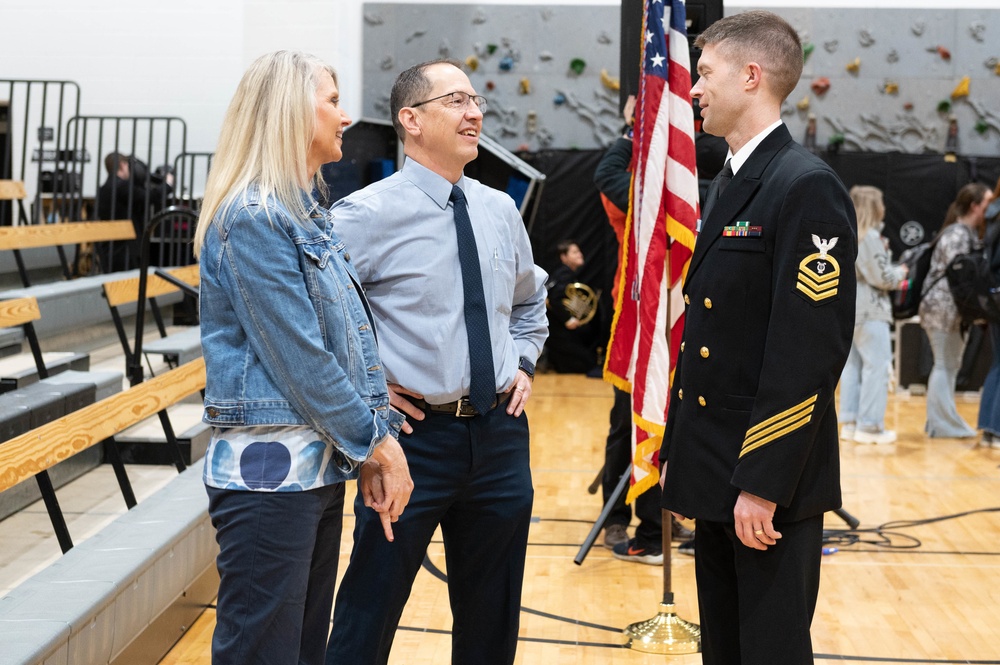 U.S. Navy Band performs for Limon students