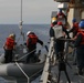 USS Thomas Hudner (DDG 116) board a rigid-hulled inflatable boat