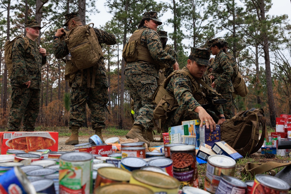 Marines with 2nd Supply Battalion Hike for Charity