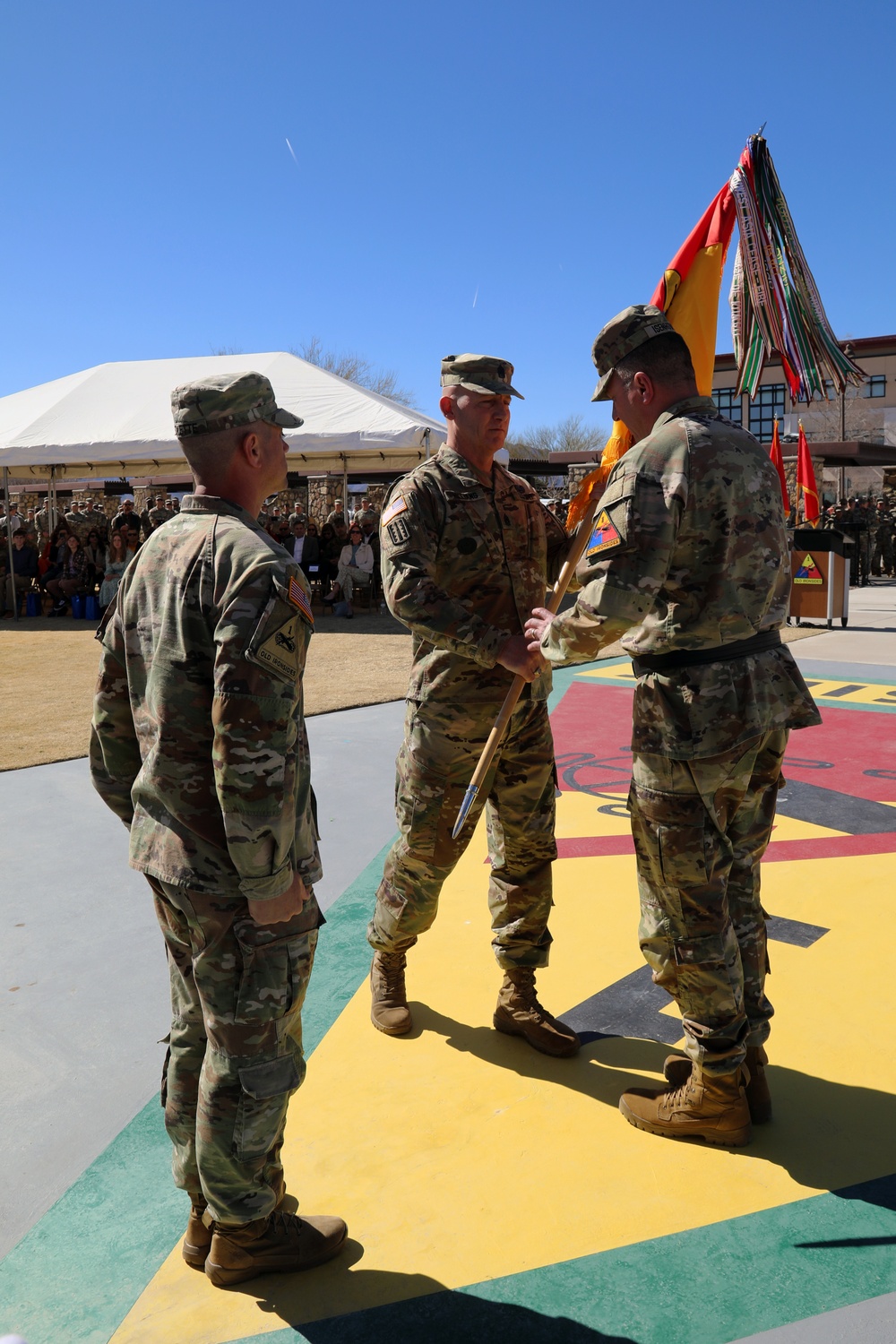 Command Sgt. Maj. Michael C. Williams relinquishes responsibility of 1st Armored Division