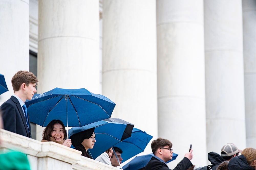 High School Students from the United States Senate Youth Program Participate in a Public Wreath-Laying Ceremony at the Tomb of the Unknown Soldier