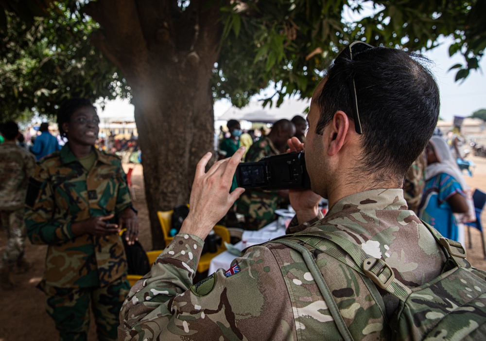 Ghana and international medical personnel help local Ghanaian citizens during Flintlock