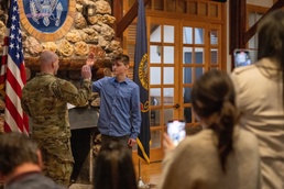 Carrying the Torch: Chief Promotes. Son Enlists.