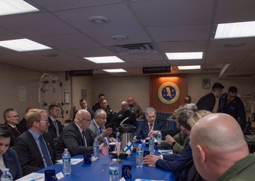 President of Finland tours USS Dwight D. Eisenhower