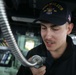 USS Milius Sailors Stand Watch on the Ship's Bridge While Operating in the Philippine Sea