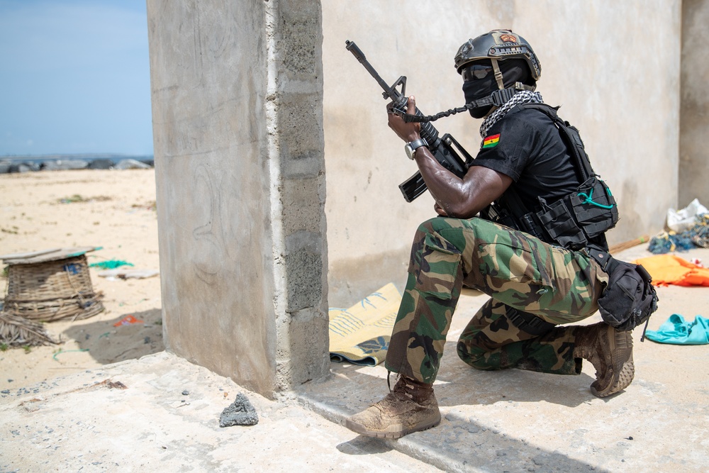 Members of The Ghana Armed Forces Pull Security Flintlock 2023