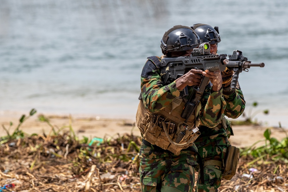 Members of Nigeria Armed Forces Storm Beach Flintlock 2023