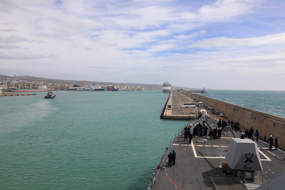 Delbert D. Black Arrives in Civitaveccia Italy