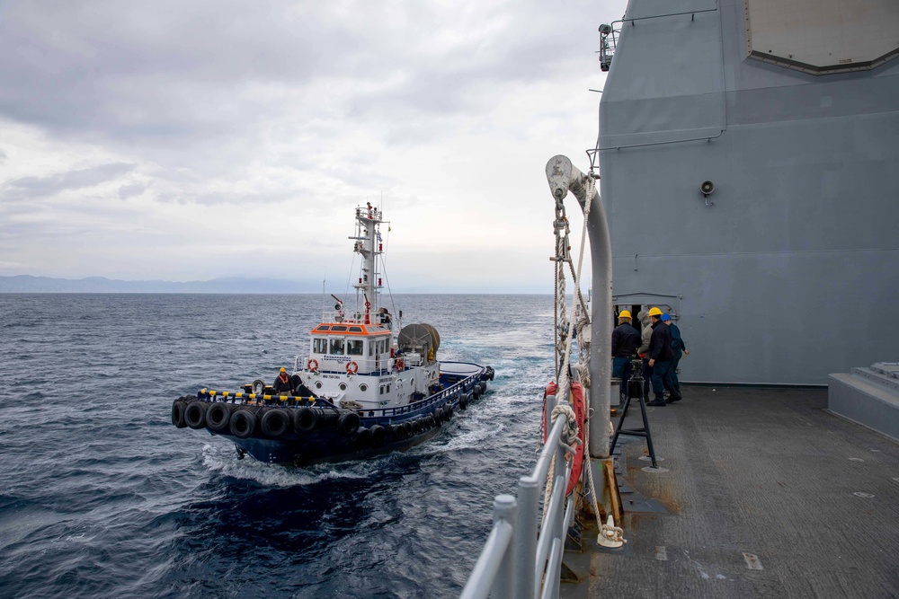 Leyte Gulf Arrives in Rhodes Greece