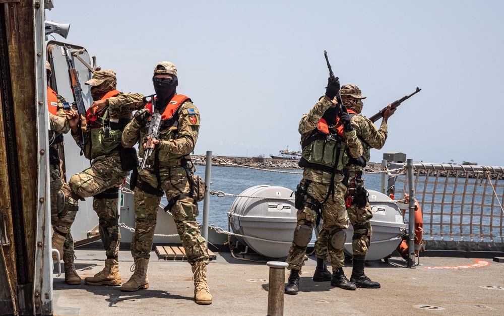 International partner forces conduct VBSS on Spanish frigate