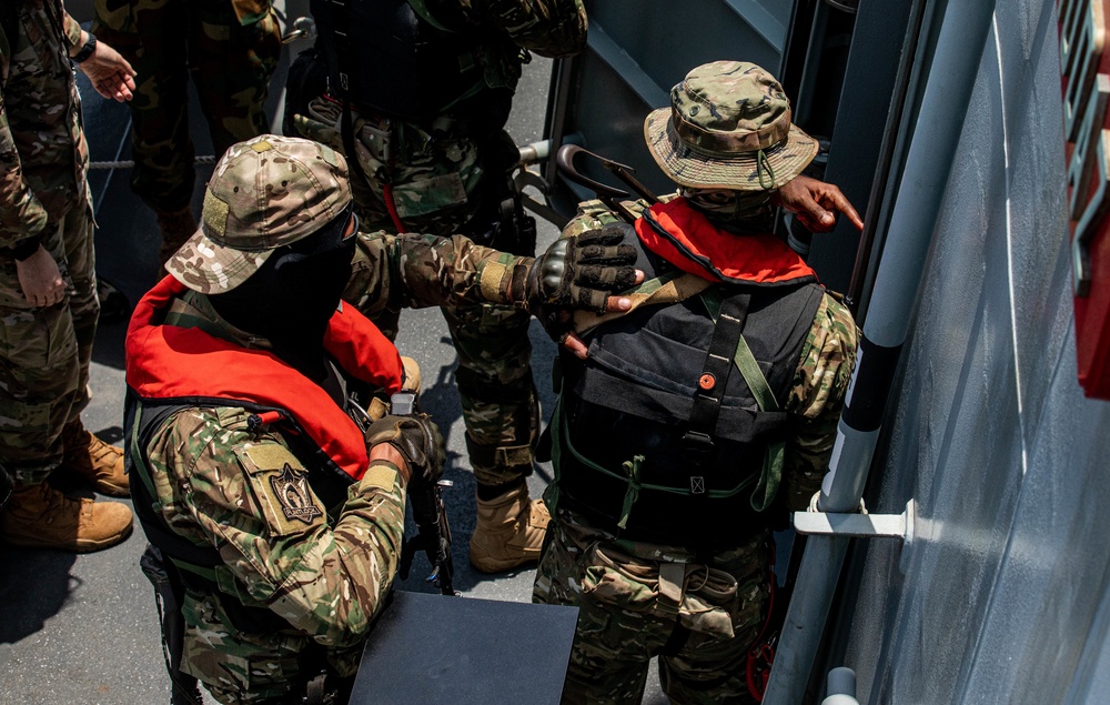 International partner forces conduct VBSS on Spanish frigate