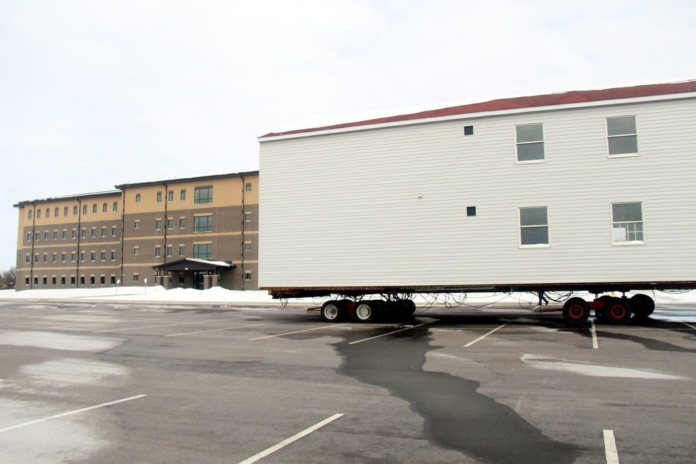 History made: Contractor moves first two World War II-era barracks at Fort McCoy