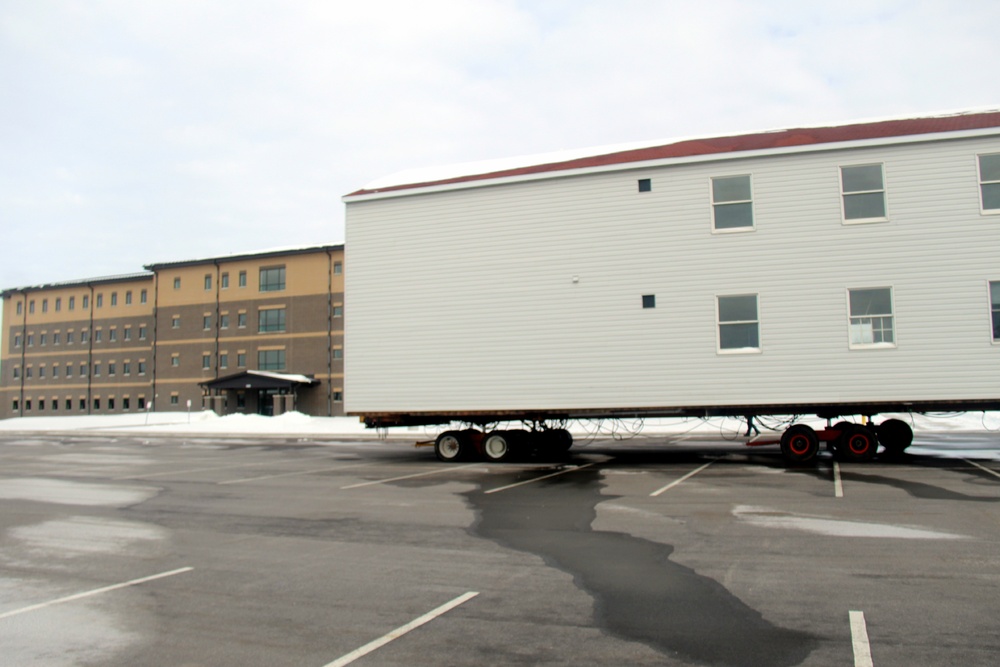 History made: Contractor moves first two World War II-era barracks at Fort McCoy