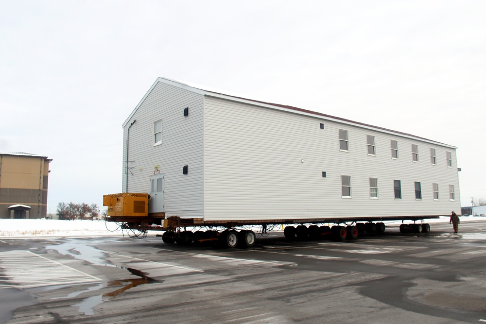 History made: Contractor moves first two World War II-era barracks at Fort McCoy