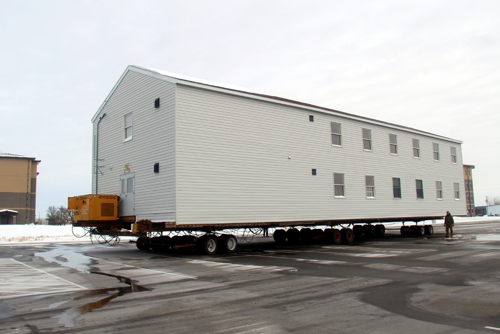 History made: Contractor moves first two World War II-era barracks at Fort McCoy