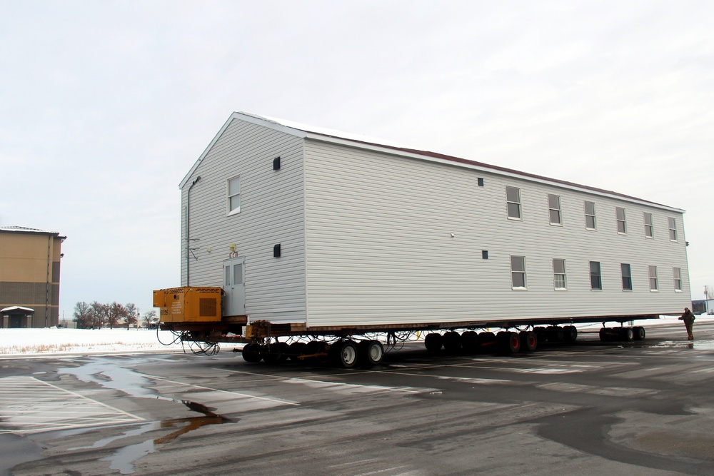 History made: Contractor moves first two World War II-era barracks at Fort McCoy