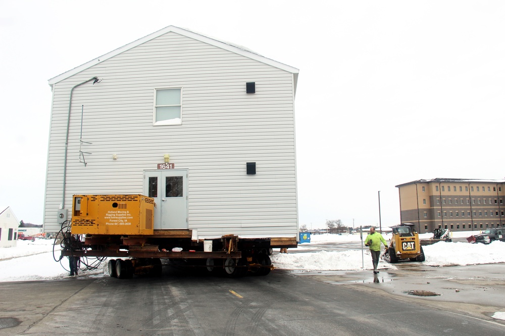 History made: Contractor moves first two World War II-era barracks at Fort McCoy