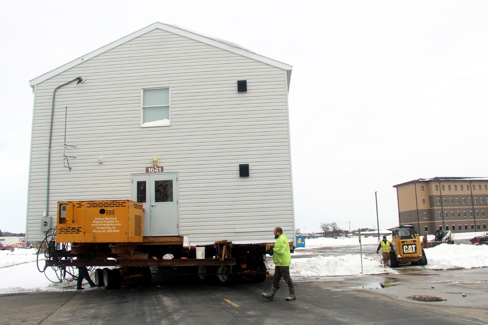 History made: Contractor moves first two World War II-era barracks at Fort McCoy