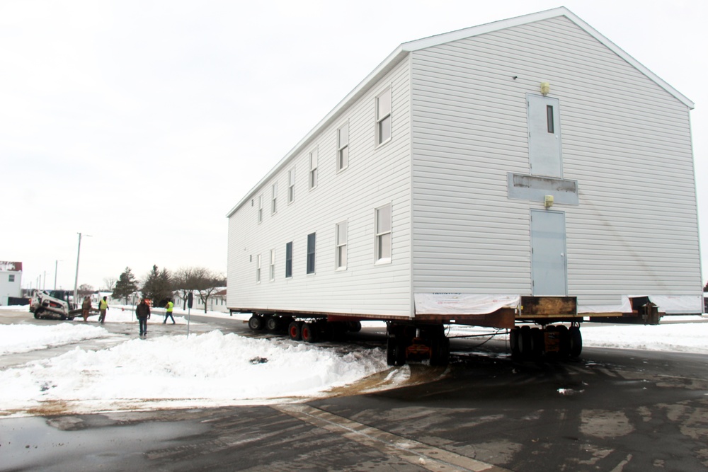 History made: Contractor moves first two World War II-era barracks at Fort McCoy