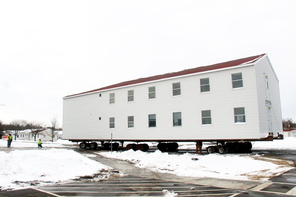 History made: Contractor moves first two World War II-era barracks at Fort McCoy