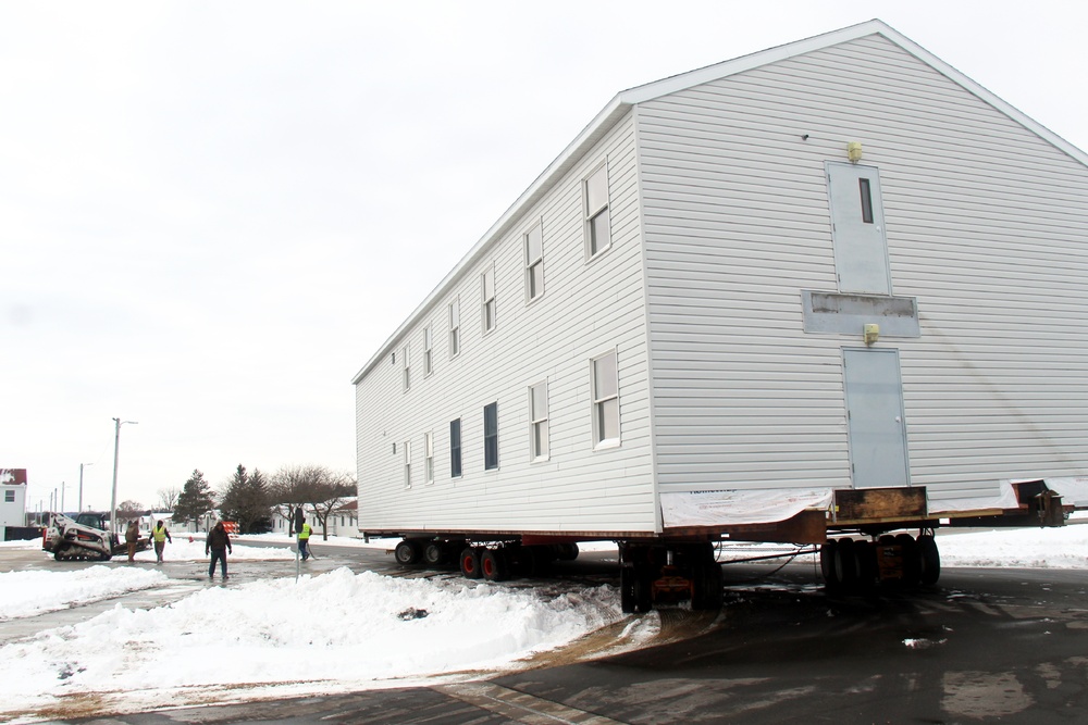 History made: Contractor moves first two World War II-era barracks at Fort McCoy