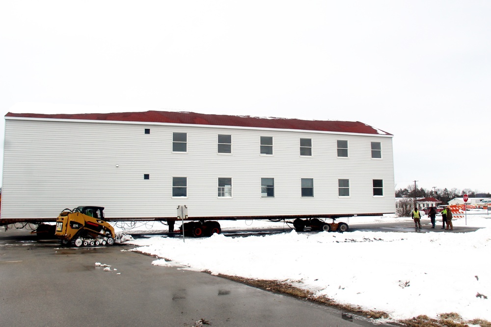 History made: Contractor moves first two World War II-era barracks at Fort McCoy