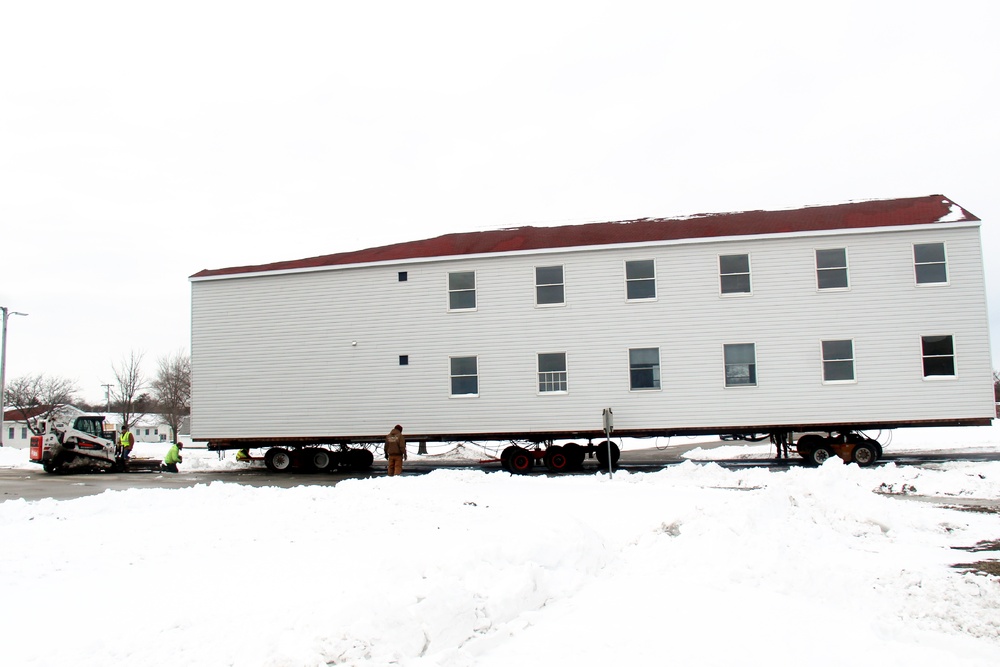 History made: Contractor moves first two World War II-era barracks at Fort McCoy